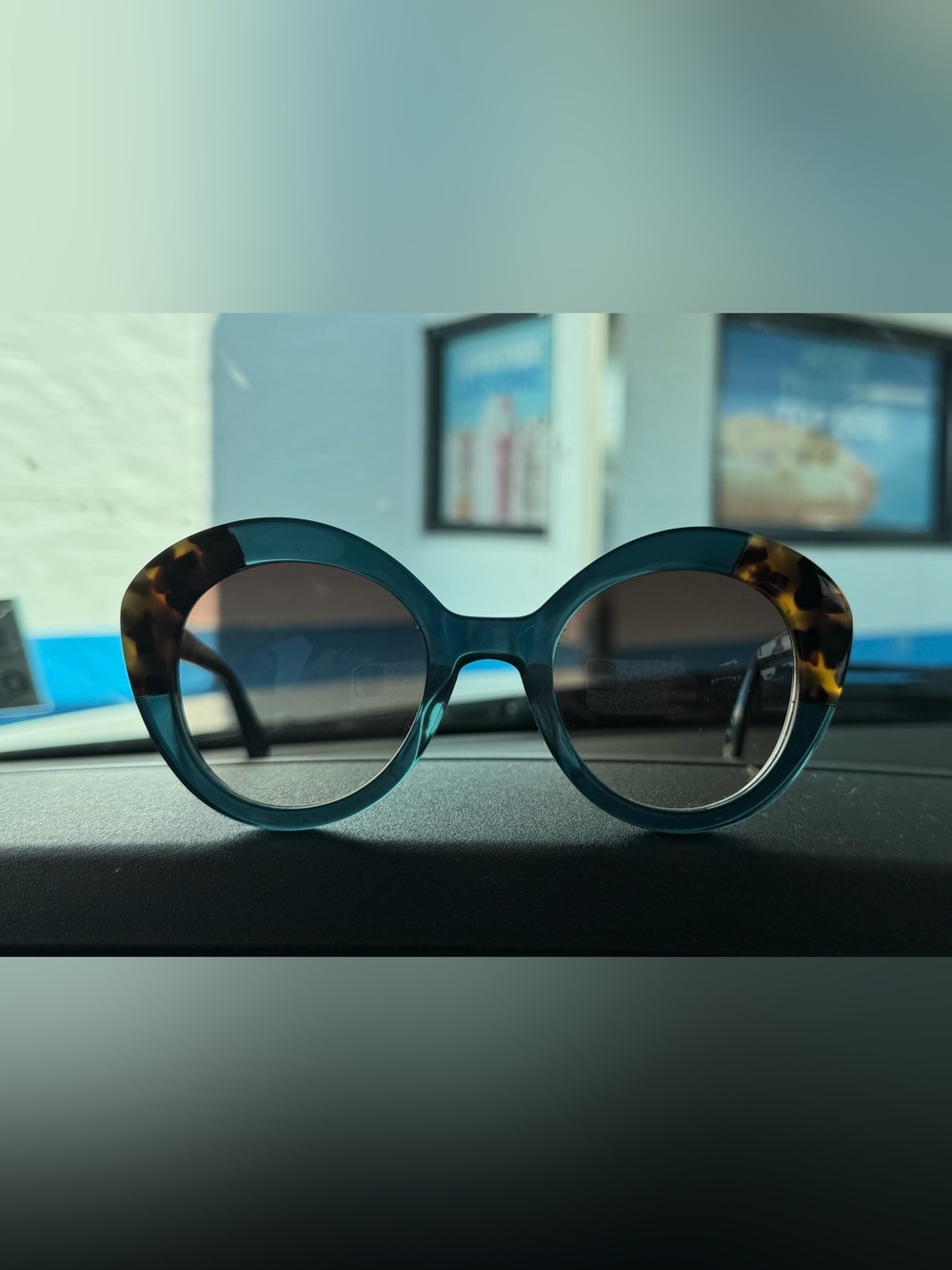 WOOW Super Nice 1 Teal Tortoise Designer Sunglasses